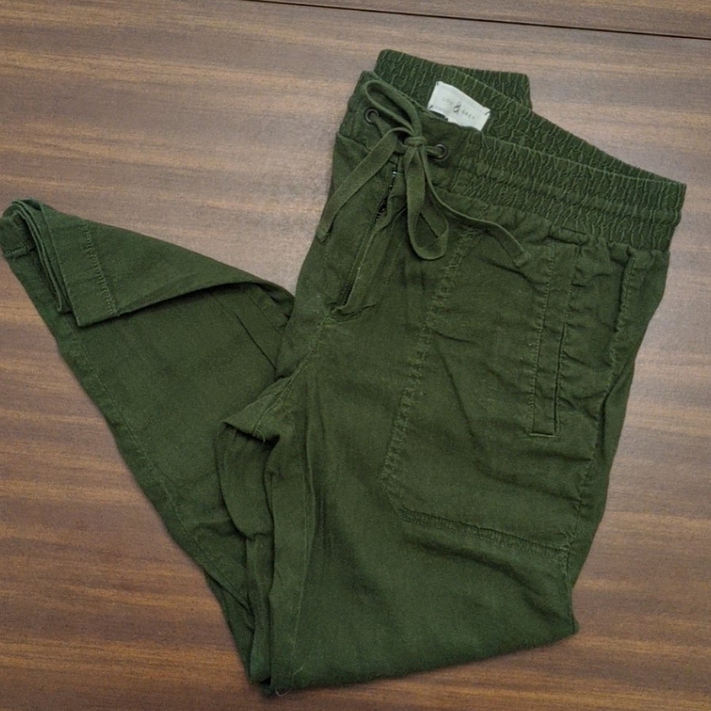LOU & GREY Linen Ankle Pants 🌲